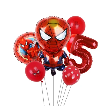 7pcs Junak MARVEL Stranka Balon Pajek Železa Captain America Folija Balon Baby Tuš Rojstni Okraski otroška Igrače Darila 0
