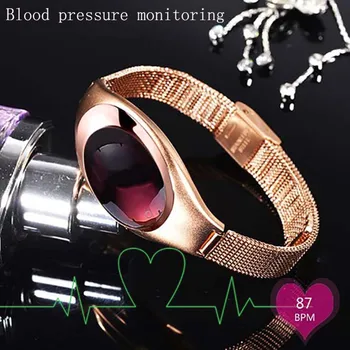 Pametne ženske športni manžeta zapestnico watch krvni tlak, srčni utrip spanja spremljanje zdravja modno oblikovanje kovin shranjevanje podatkov 2