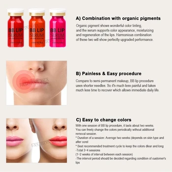 8ML Novo BB Krema za Ustnice korejski Ustnice Make-Up Kozmetika Ampul Bistvo Lepote Starter Set je Primeren Sor Novinci Treh Barvah Fashion 2
