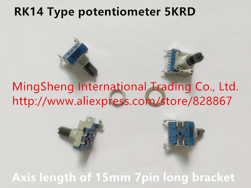Izvirne nove RK14 Tip potenciometer 5KRD os dolžina 15 mm 7pin dolgo bracket (ZAMENJAVA) 1