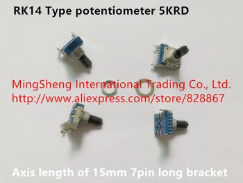 Izvirne nove RK14 Tip potenciometer 5KRD os dolžina 15 mm 7pin dolgo bracket (ZAMENJAVA) 0