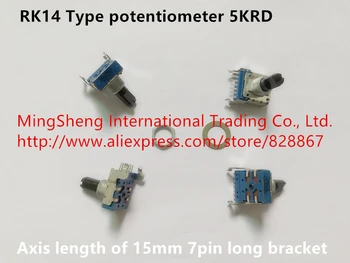 Izvirne nove RK14 Tip potenciometer 5KRD os dolžina 15 mm 7pin dolgo bracket (ZAMENJAVA) 1