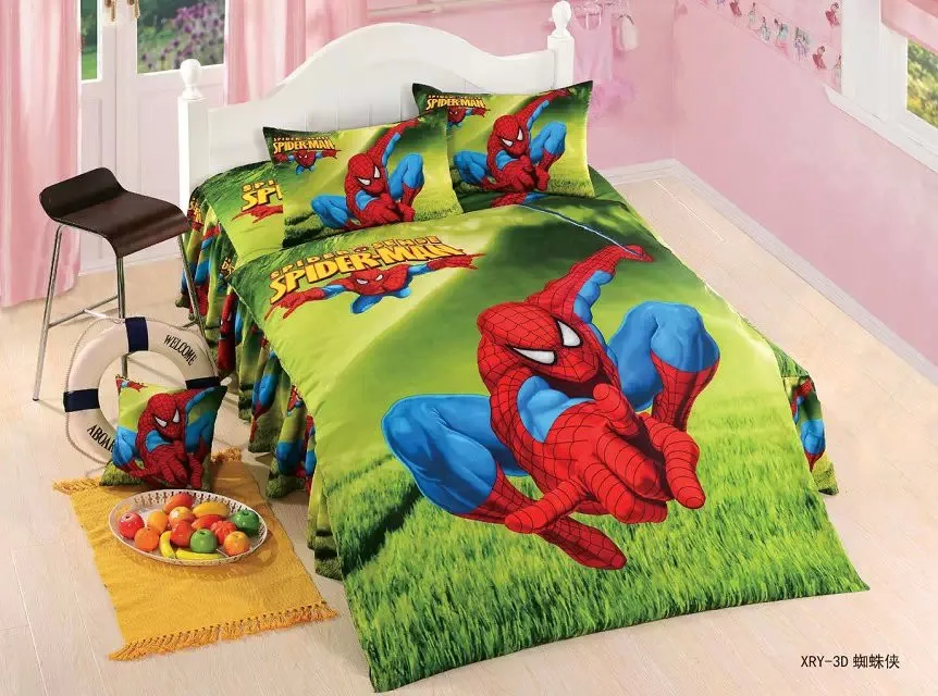 Marvel Junak Spider-Man Posteljnina twin Posteljo Stanja Komplet za Fantka Odeja Rjuhe Zajema eno Bedspread Otrok Otroci Perilo 5