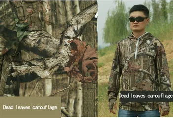 Poletje Jesen Bionic Reed ali Borov Prikrivanje Dolgo Rokavi T-Shirt z kapuco kape Lovska Ribiška Oblačila, ki so Hoody 3