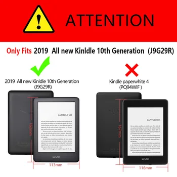 Origami primeru Za Amazon Vsi-Nov Kindle 10. Generacije 2019 E-reader Smart Cover za amazon kindle touch 2019 J9G29R ereader 0