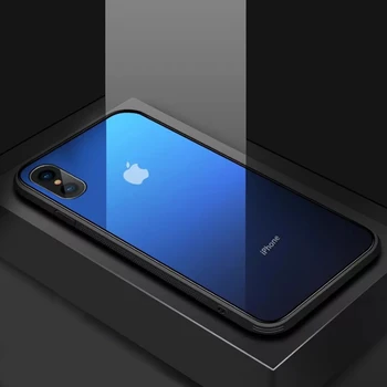 Ultra-Tanek Aurora Gradient Stekla Primeru Telefon Za iPhone 11 Pro 7 8 6 6S Plus X XR XS Max Mehko Meji Zadnji Pokrovček 1