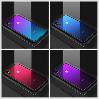 Ultra-Tanek Aurora Gradient Stekla Primeru Telefon Za iPhone 11 Pro 7 8 6 6S Plus X XR XS Max Mehko Meji Zadnji Pokrovček 3