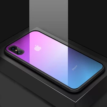 Ultra-Tanek Aurora Gradient Stekla Primeru Telefon Za iPhone 11 Pro 7 8 6 6S Plus X XR XS Max Mehko Meji Zadnji Pokrovček 4