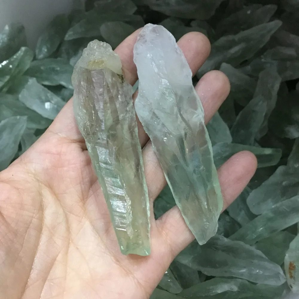 Naravna Surova Zelena Kvarčni Kristal, Kamen Grobo Mineralnih Osebkov Reiki Healing Kamna 4
