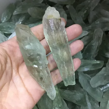 Naravna Surova Zelena Kvarčni Kristal, Kamen Grobo Mineralnih Osebkov Reiki Healing Kamna 2