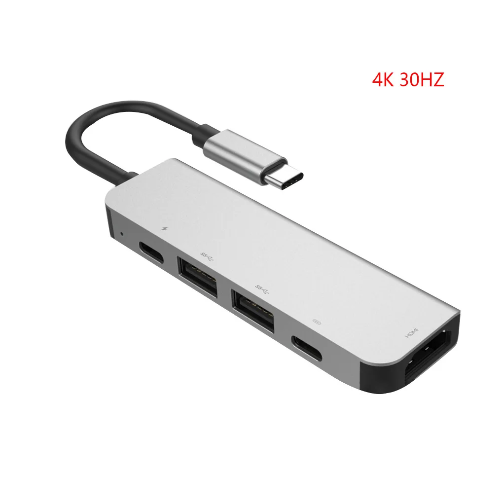 6 v 1 USB 3.0 za Visoke Hitrosti Vrata Tip-C Zvezdišče Usb-C do 4K 30HZ HD Laptop Rj45 Gigabit Ethernet Omrežja PD Hub NA Zalogi 1