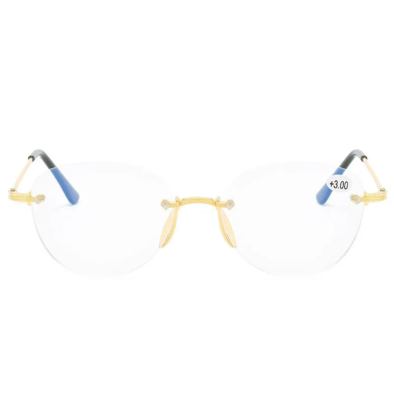 Ahora Rimless Rezanje Ovalne Bifocal Obravnavi Očala Proti Modra Svetloba Aolly Poslovnih Lahka Očala Eyglasses Dioptrije+1.0+4.0 0