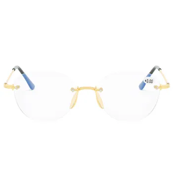 Ahora Rimless Rezanje Ovalne Bifocal Obravnavi Očala Proti Modra Svetloba Aolly Poslovnih Lahka Očala Eyglasses Dioptrije+1.0+4.0 0