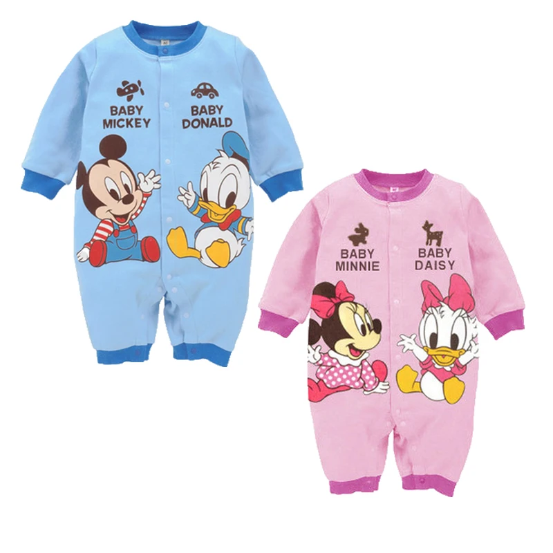 New Mickey Baby Dekle Oblačila Baby Igralne Obleke Disney Baby Boy Romper Minnie Otroci Obleke Jumpsuit Roupas Bebes Nova Moda Za Malčke 1