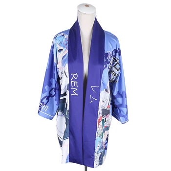 Re: Življenje V Drugačen Svet Od Nič Ram Rem Plašč Yukata Cosplay Kostum Kimono Priložnostne Haori Halloween Party Dress 3