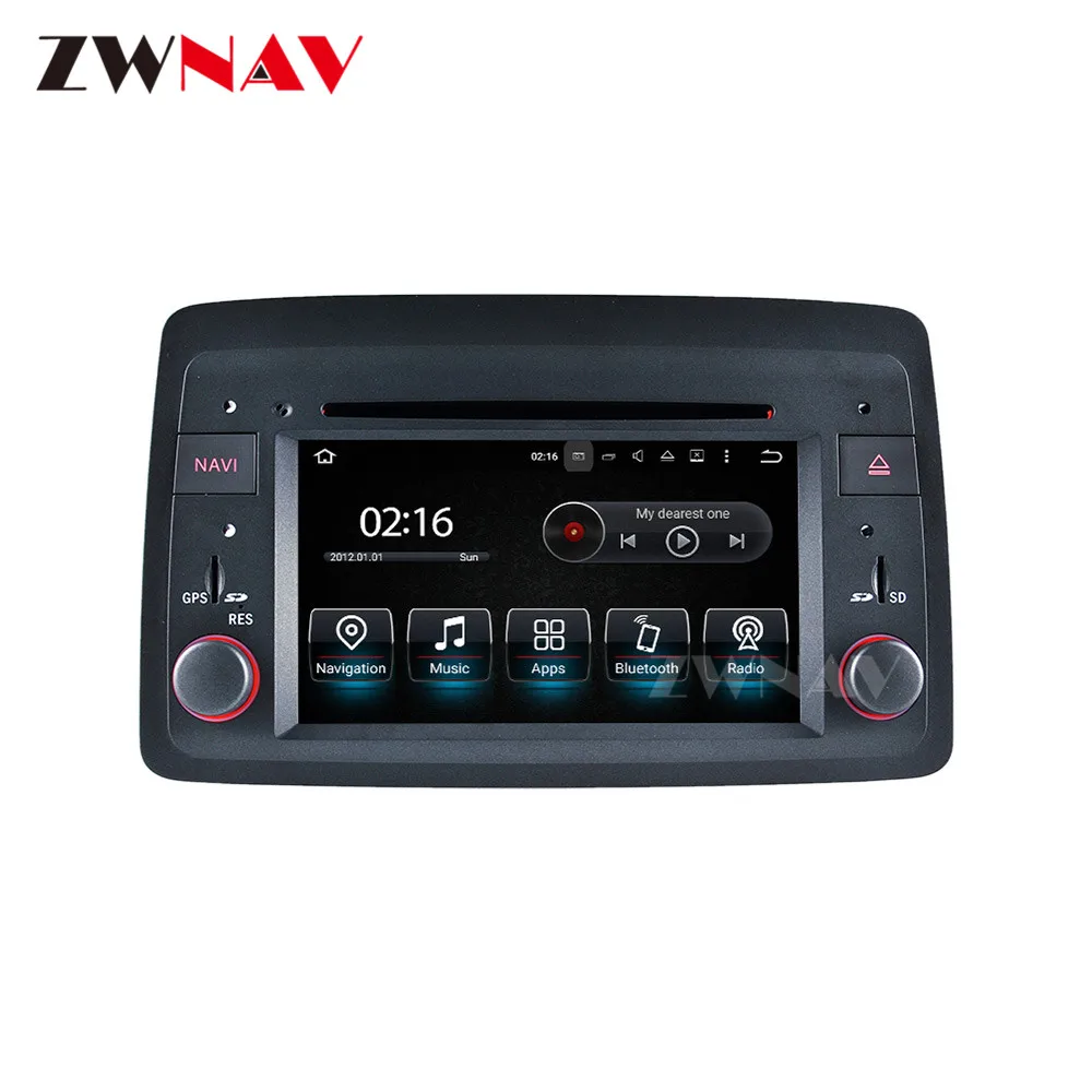Zaslon na dotik, Android 9.0 sistema Avto Multimedijski Predvajalnik Za Fiat panda 2004-2012 avto GPS Navigacijo, Audio stereo Radio vodja enote 1