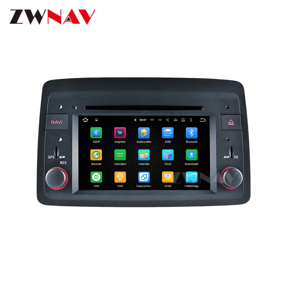 Zaslon na dotik, Android 9.0 sistema Avto Multimedijski Predvajalnik Za Fiat panda 2004-2012 avto GPS Navigacijo, Audio stereo Radio vodja enote 2