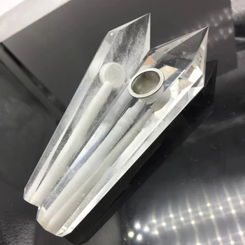 1pcs Naravnih Quartz Crystal Taljenja Kamen Kajenje Pipe za Ozdravitev Kristal, Kamen, Tobak za Pipe 0