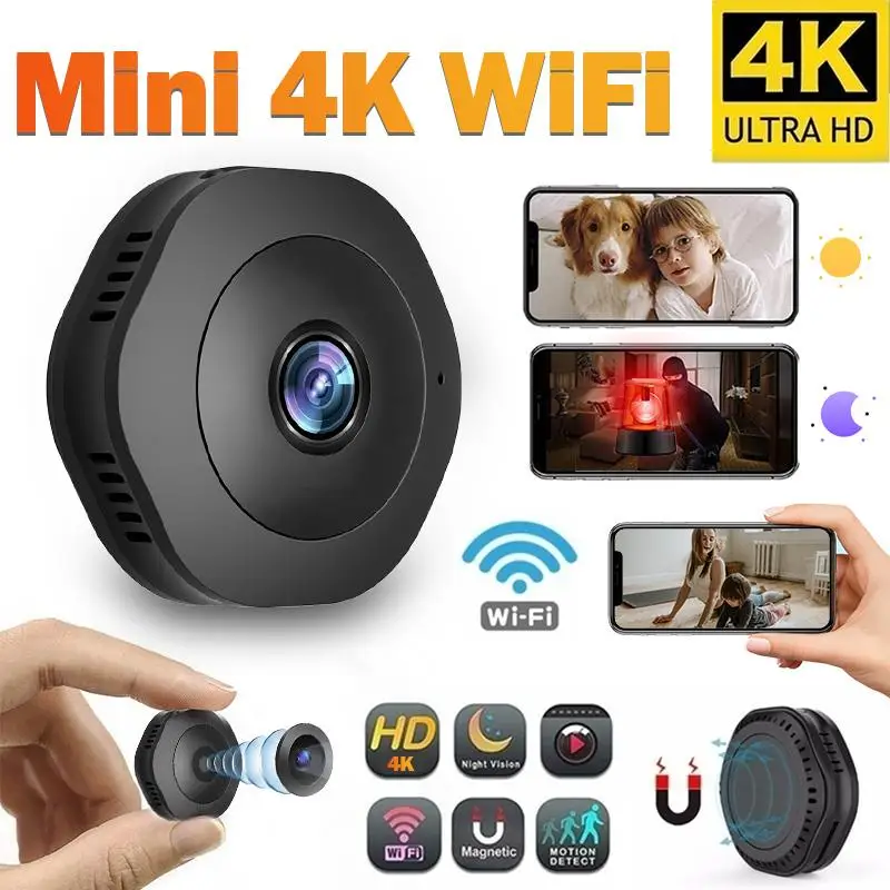 Mini DV WiFi Kamera Home Security Kamera HD 4K 1080P Night Vision Zaznavanje Gibanja Actie Kamera Senzor gibanja Kamere 2