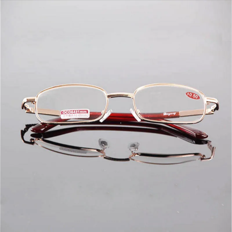 Zlato je Kovinski Okvir Očal je Objektiv Obravnavi Očala povečevalna Presbyopia Očala Dioptrije +0.5+1.25 do+5.0 +6.0 D5 2