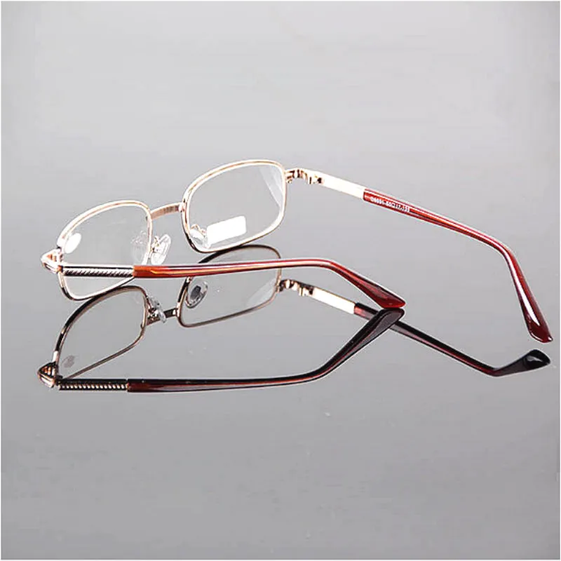 Zlato je Kovinski Okvir Očal je Objektiv Obravnavi Očala povečevalna Presbyopia Očala Dioptrije +0.5+1.25 do+5.0 +6.0 D5 4
