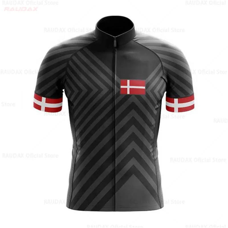 Danska 2020 Pro Team Kolesarski Dresi Poleti Izposoja Maillot Moške Dihanje MTB Kratek Rokav Kolo Oblačila Ropa Ciclismo Črna 5