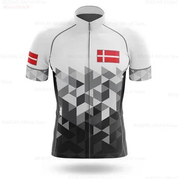 Danska 2020 Pro Team Kolesarski Dresi Poleti Izposoja Maillot Moške Dihanje MTB Kratek Rokav Kolo Oblačila Ropa Ciclismo Črna 4