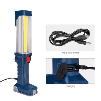 Svetilka USB COB LED Magnetni Delo Svetlobe, Garaža Mehanik Doma Polnilna baterijska Svetilka Svetilka Vroče Prodaja Kolo Svetlobe D*5 3