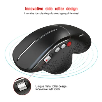 Čisto Nov Vertikalni Miško Za 2,4 G Wireless Mouse Ergonomska Oblika Udoben Oprijem Optična Miška 3600 DPI Računalnik Gaming Miška 2