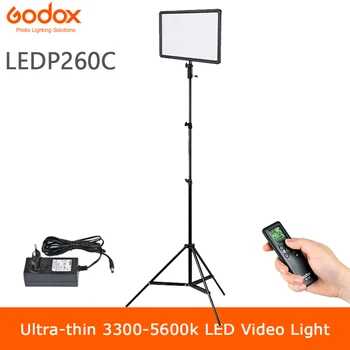 GODOX LEDP260C Ultra-tanek 30W 3300-5600k LED Video Luč Plošča Lučka za Digitalni DSLR Fotoaparat studijskega 13700