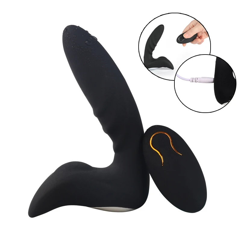 USB za Polnjenje Brezžično Daljinsko Prostate Massager Analni Čep Vibratorji Za Človeka,G Spot Buttplug Vibrator Odraslih Gay Sex Izdelek A3 2