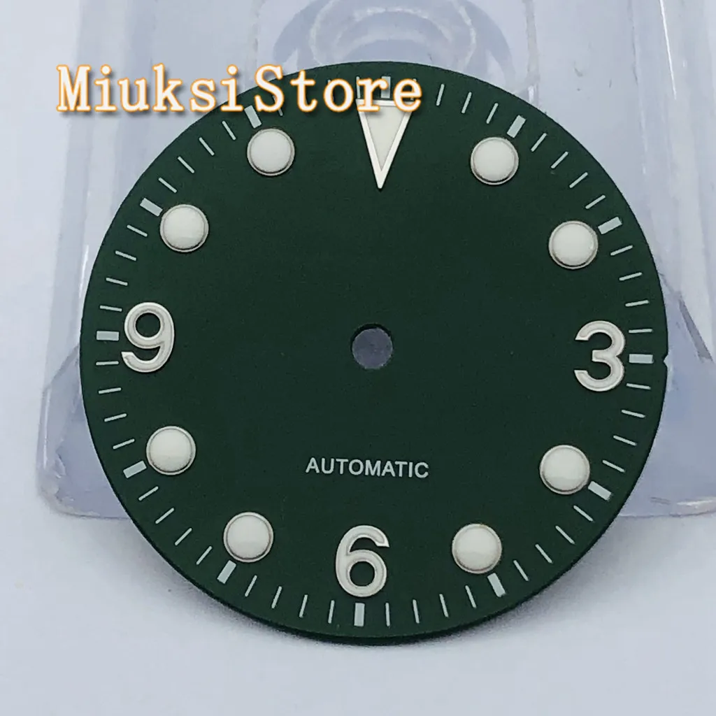1PCS 29mm sterilne črno modra zelena watch izbiranje svetlobna marker fit NH35 NH36 avtomatsko gibanje 3