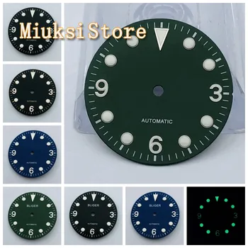 1PCS 29mm sterilne črno modra zelena watch izbiranje svetlobna marker fit NH35 NH36 avtomatsko gibanje 13908