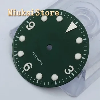 1PCS 29mm sterilne črno modra zelena watch izbiranje svetlobna marker fit NH35 NH36 avtomatsko gibanje 5