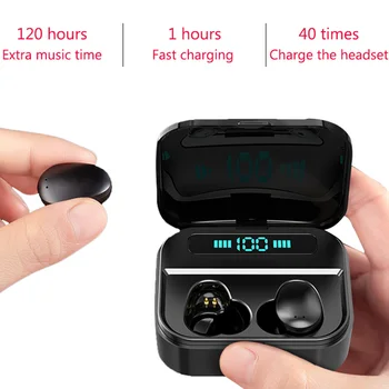 Brezžične Slušalke Tws X7 Digitalni Prikaz Stereo Slušalke Bluetooth Slušalke Mini Tws Nepremočljiva z 3600Mah Moči Banke 2