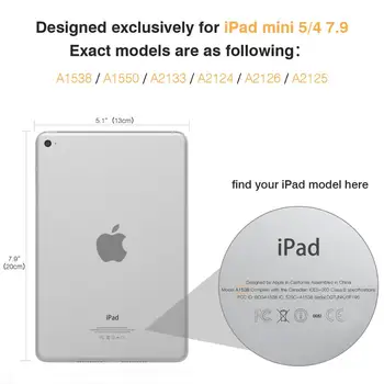 MoKo Primeru Za Novi iPad Mini 5. Generacija 7.9