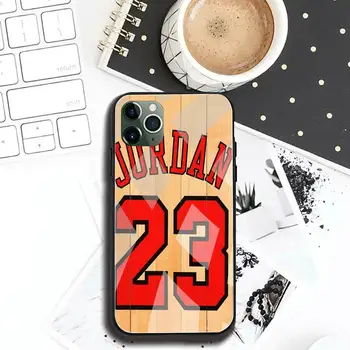 Košarka Jordan 23 Telefon Primeru Kaljeno Steklo Za iPhone 12 max pro mini 11 XR Pro XS MAX 8 X 7 6S 6 Plus SE 2020 primeru 3