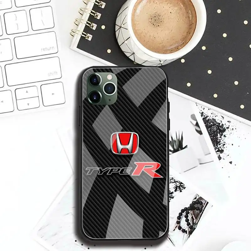 SUPER AVTO Honda logo Telefon Primeru Kaljeno Steklo Za iPhone 12 max pro mini 11 XR Pro XS MAX 8 X 7 6S 6 Plus SE 2020 primeru 4