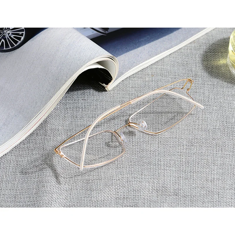 Ultralahkih Čistega Titana Kvadratnih Očala Okvirji Brezvijačno Žične zanke Očala Proti Modra Svetloba Kratkovidnost Očala Unisex Očala 1