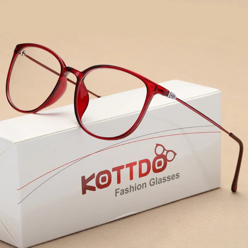 KOTTDO Nov Modni Očala Ženske Kvadratni Plastični Očala Optičnih Očal Okvir Pregledna, Jasno Retro Kratkovidnost Eye Glasses 2