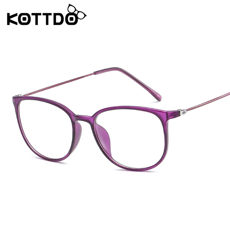 KOTTDO Nov Modni Očala Ženske Kvadratni Plastični Očala Optičnih Očal Okvir Pregledna, Jasno Retro Kratkovidnost Eye Glasses 3