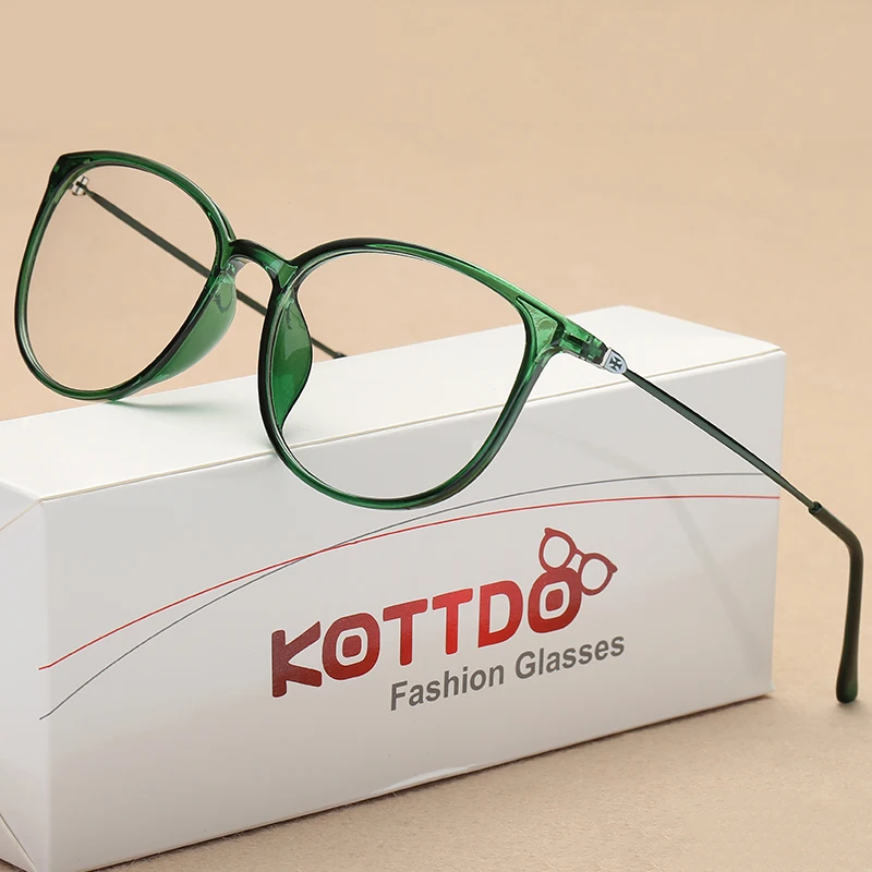 KOTTDO Nov Modni Očala Ženske Kvadratni Plastični Očala Optičnih Očal Okvir Pregledna, Jasno Retro Kratkovidnost Eye Glasses 5