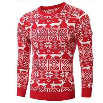 Jesenski Zimski pulover božič moške O-Vratu toplem puloverju moških ugly pulover božič moški pulover 14315