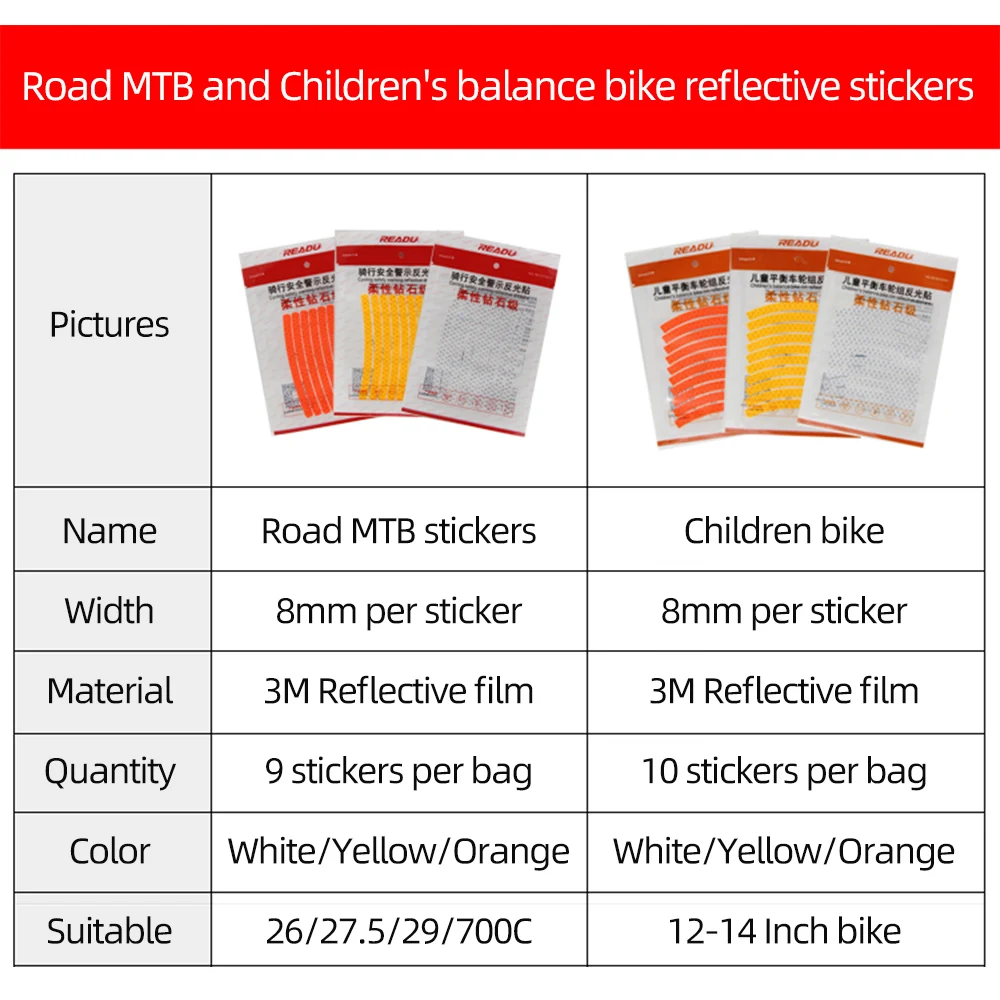 Otrok ravnotežje kolo, odsevne nalepke pnevmatike dekoracijo cesti gorska kolesa svetlobne nalepke, opozorilni jahanje dodatki 1