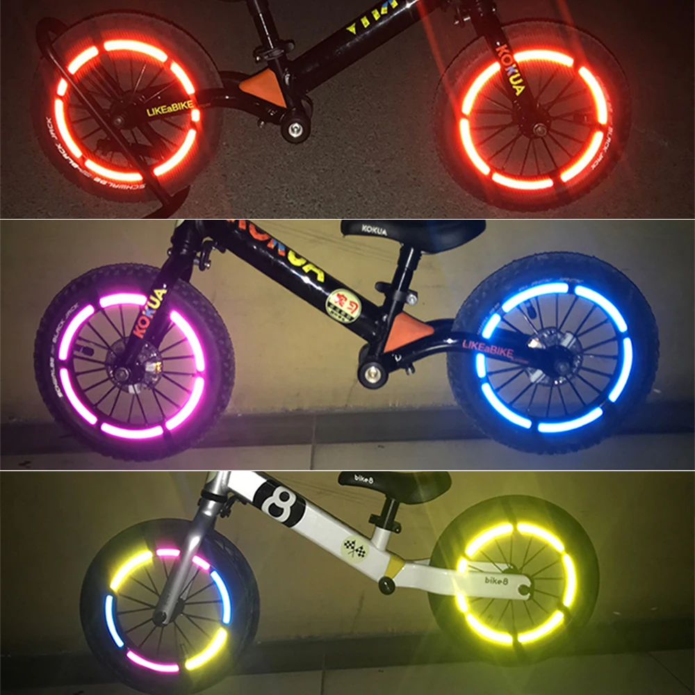 Otrok ravnotežje kolo, odsevne nalepke pnevmatike dekoracijo cesti gorska kolesa svetlobne nalepke, opozorilni jahanje dodatki 5