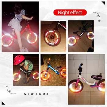 Otrok ravnotežje kolo, odsevne nalepke pnevmatike dekoracijo cesti gorska kolesa svetlobne nalepke, opozorilni jahanje dodatki 4