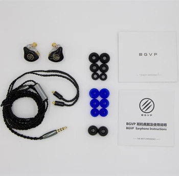 Bgvp DS1 Pro hifi 1DD + 2BA čepkov hibridno tehnologijo IEM OCC tip z mic MMCX 3,5 mm kabel, slušalke šumov za telefon 4
