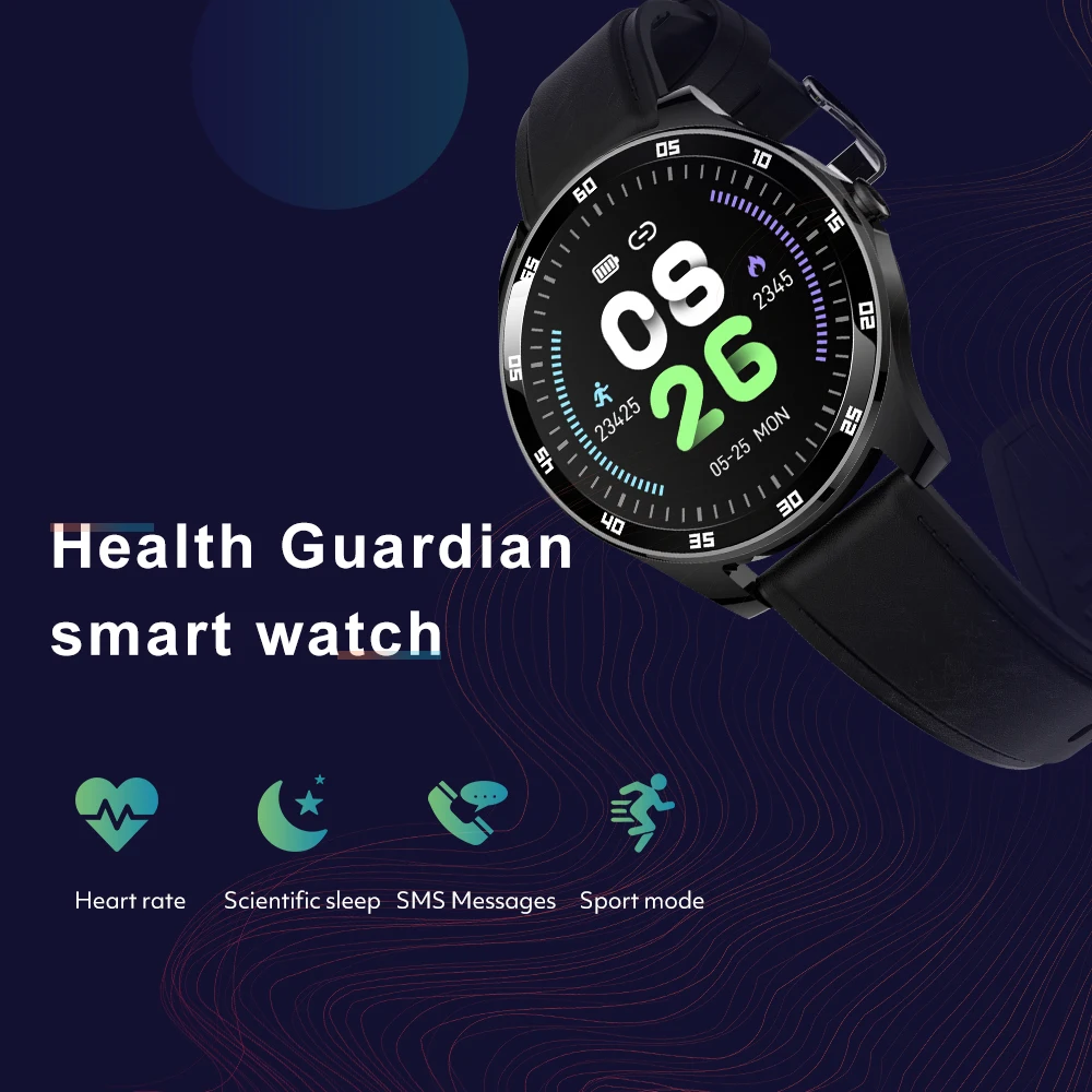 Rogbid Smartwatch GT Novo 2020 Dotik Pametne ročne Ure Moške Vodoodbojne z Kovinski Okvir Spanja Fitnes Tracker Ura Za Android IOS 4