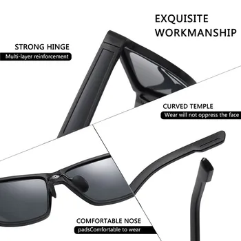 AOFLY blagovno ZNAMKO DESIGN Kvadratnih Polarizirana sončna Očala Mens 2021 Letnik TR90 Prilagodljiv Okvir Anti-Glare Očala Za Vožnjo Moški UV400 1