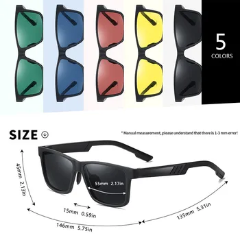 AOFLY blagovno ZNAMKO DESIGN Kvadratnih Polarizirana sončna Očala Mens 2021 Letnik TR90 Prilagodljiv Okvir Anti-Glare Očala Za Vožnjo Moški UV400 4